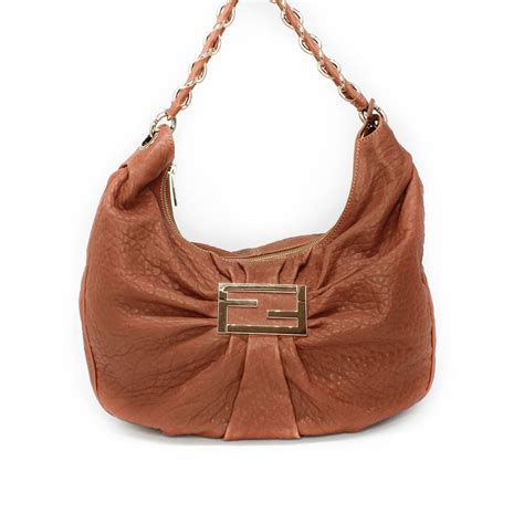 fendi brown leather hobo bag|Fendi hobo shoulder bag.